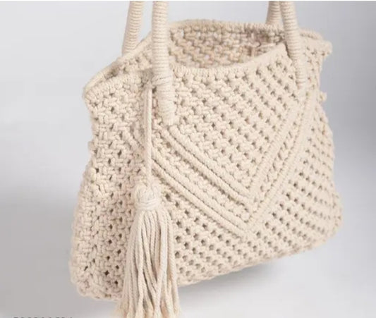 Handwoven Crochet craft office Hand Bag