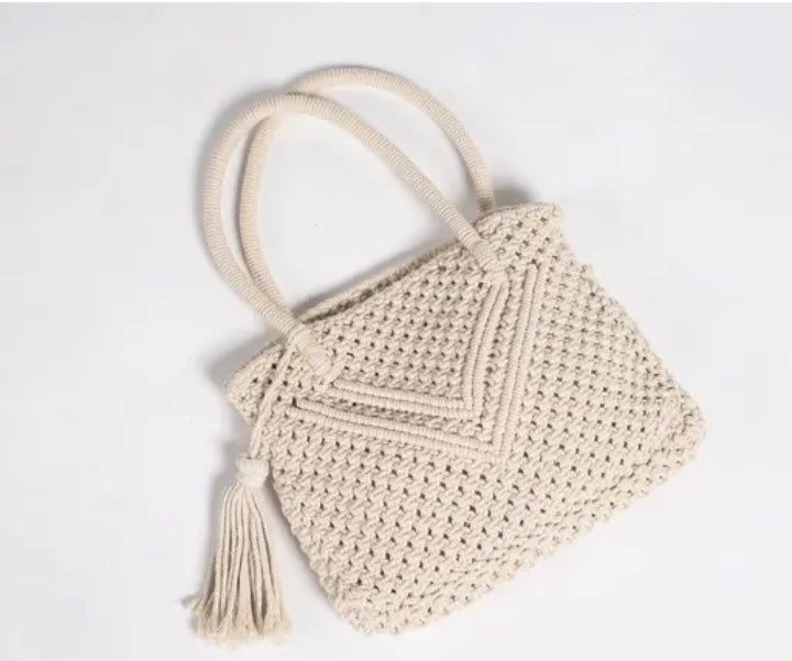 Handwoven Crochet craft office Hand Bag